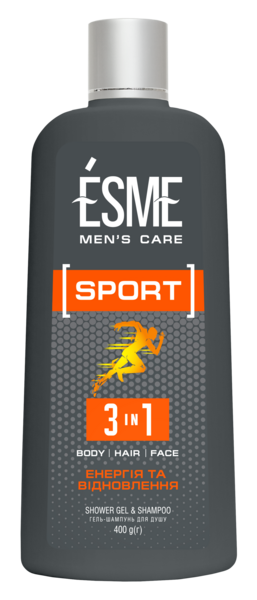 Гель-шампунь для душу Esme Sport, 400 мл - Pampik