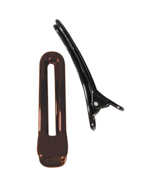 Зажим для волос Titania пластмассовый, 8.5 см, черный, 2 шт. (8025-2 B) - Pampik