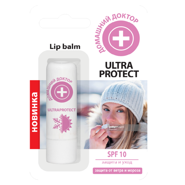 Бальзам для губ Домашний доктор, Ultraprotect, 3,6 г - Pampik