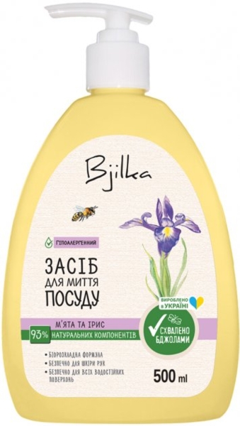 Засіб для миття посуду Bjilka М'ята та ірис, 500 мл - Pampik