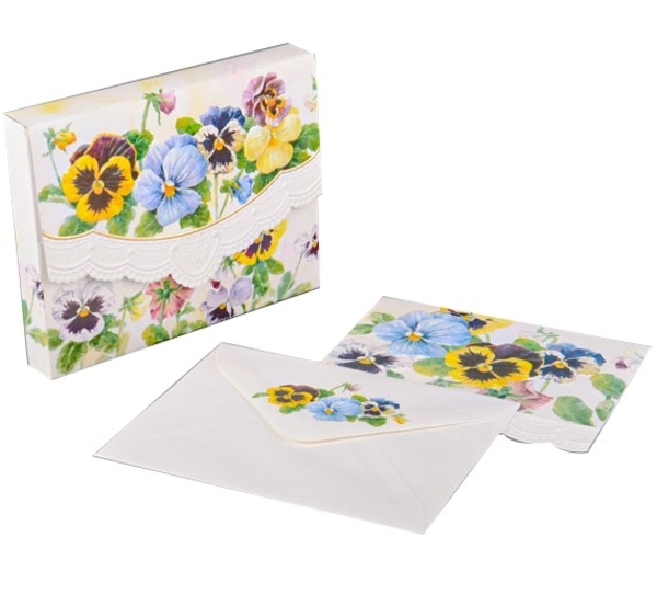 Открытка с конвертом Alberti Livio Анютины глазки, 12,5 х 10 см (679-0211) - Pampik