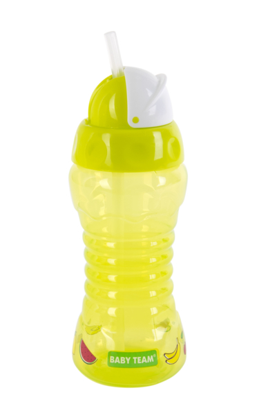 Поильник для путешествий Baby Team, с трубочкой, от 10 мес., 300 мл, салатовый (5005) - Pampik - 2