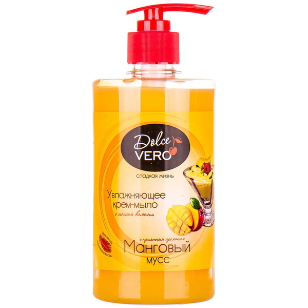 Рідке крем-мило Dolce Vero Манговий мус, 500 мл (4820091143525) - Pampik