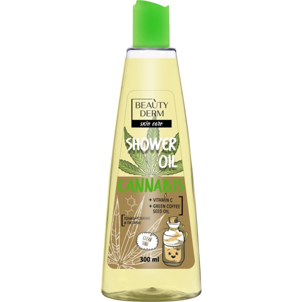 Олія пінна для душу Beauty Derm Cannabis, 300 мл - Pampik