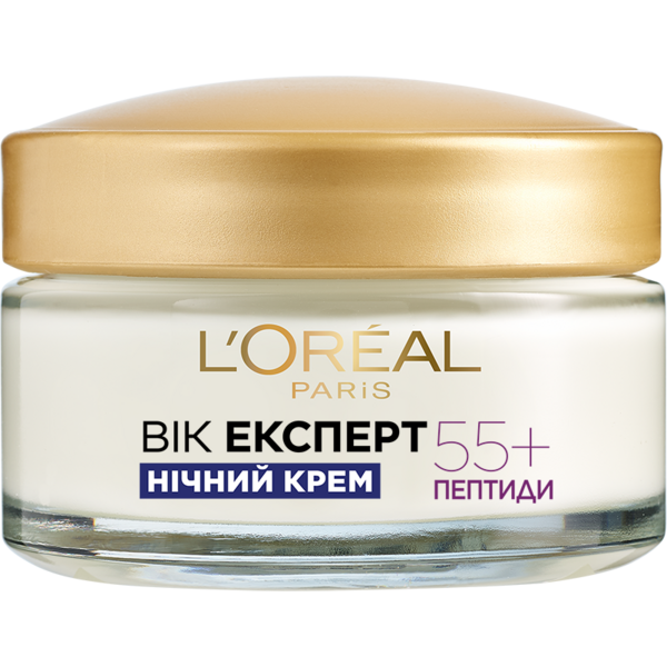 Ночной крем против морщин L'oreal Paris Возраст эксперт 55+ восстанавливающий, 50 мл (A8126300) - Pampik