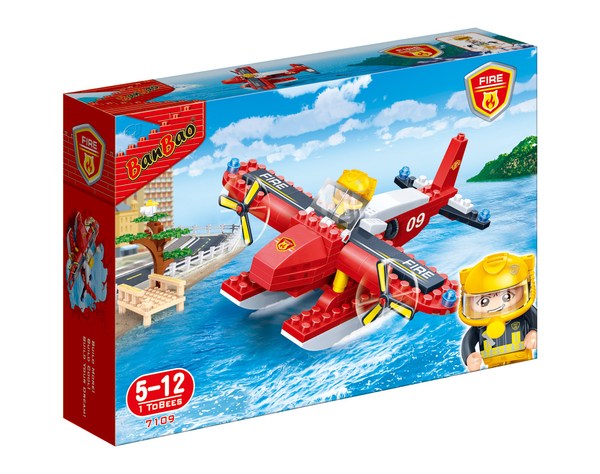 Конструктор BanBao Пожежники Пожежний літак, 125 елементів (7109) - Pampik