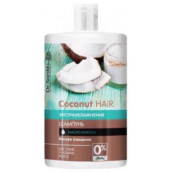 Шампунь для волосся Dr. Sante Coconut Hair Екстразволоження, 1 л - Pampik