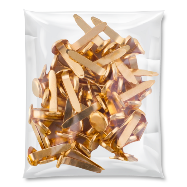 Набор пинов канцелярских Offtop, 50 шт, золотой (853427) - Pampik