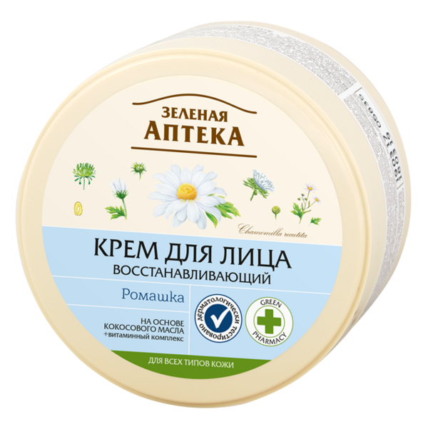 Крем для лица Зеленая Аптека Алоэ Ромашка, 200 мл - Pampik