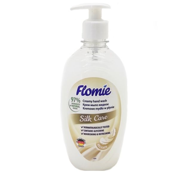 Крем-мило рідке Flomie Silk Care, 500 мл - Pampik