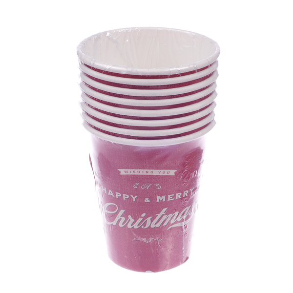 Набір одноразових стаканів Offtop, червоний, 8 шт. (854868) - Pampik