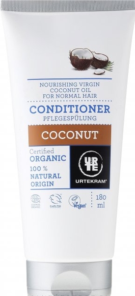Органічний кондиціонер Urtekram Кокос, для нормального волосся, 180 мл - Pampik