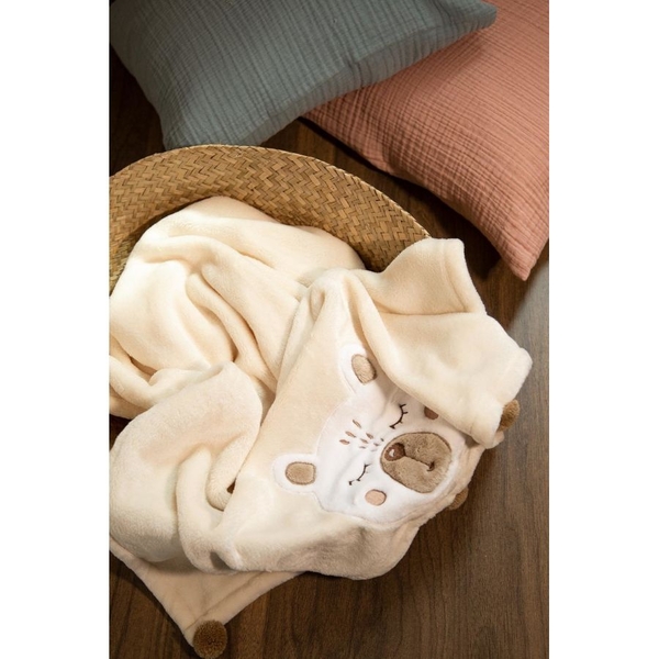 Детский плед Irya Teddy 120х75 см кремовый (svt-2000022281959) - Pampik