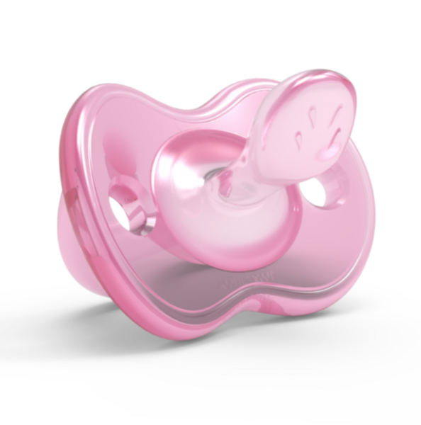 Силіконова ортодонтична пустушка Nuvita Orthosoft Light, 0+ міс., рожева (NV7051Pink) - Pampik