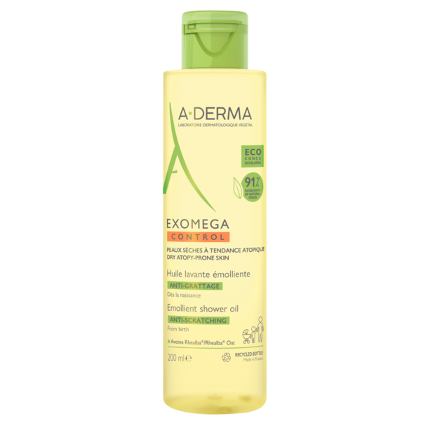 Очищающее масло для лица и тела A-Derma‎ Exomega Control 200 мл (234023) - Pampik