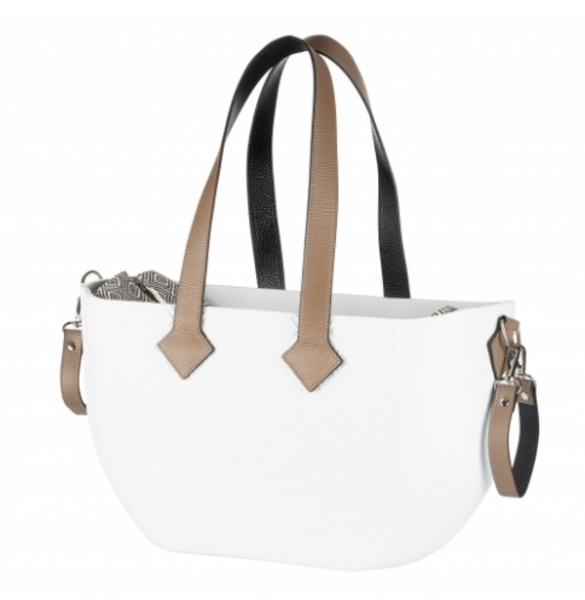 Сумка для коляски Nuvita MyMia, шкіра, білий (NV8801G/02RH/23T/13T/33T) - Pampik