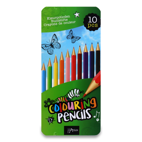 Олівці кольорові Artista в металевому пеналі 10 кольорів 10 шт. (849949) - Pampik