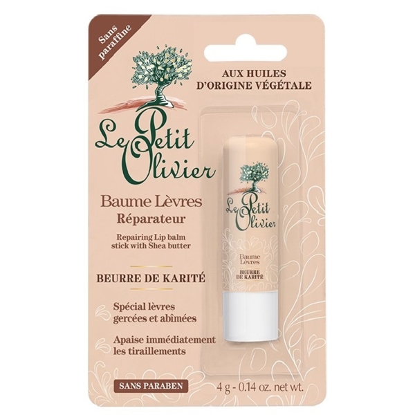 Бальзам-стик для губ відновлюючий Le Petit Olivier Body Care Range, с маслом ши, 4 г - Pampik