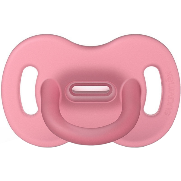Пустушка силіконова Suavinex, симетрична, 0-6 міс., рожевий (307264) - Pampik