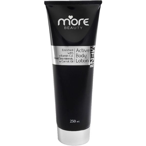 Активний лосьйон для тіла для чоловіків More Beauty з вітамінами С, Е та мінералами Мертвого моря, 250 мл - Pampik