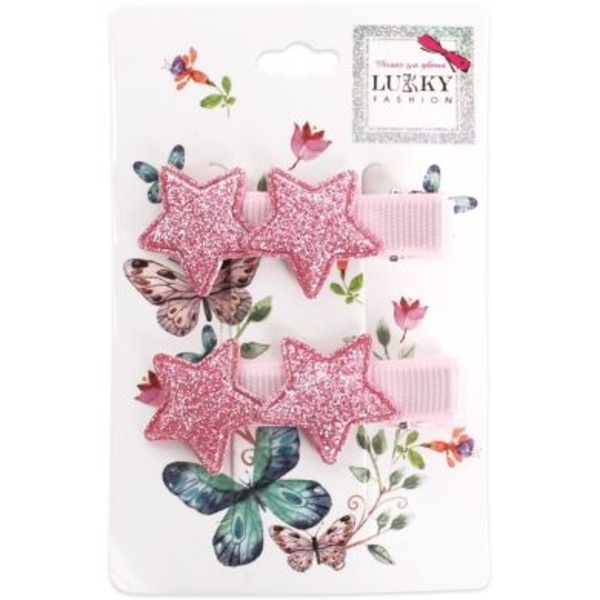 Заколка для волосся Lukky, рожевий, 2шт. (T18454) - Pampik