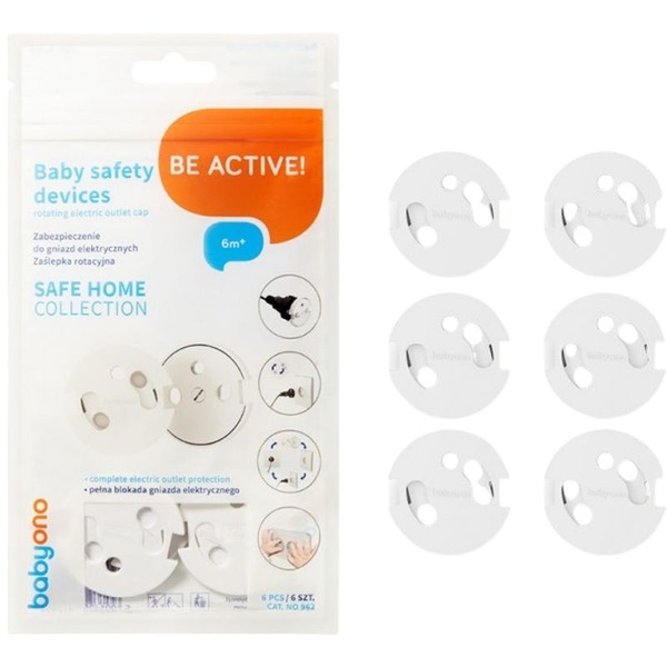 Заглушки для розеток BabyOno поворотні 6 шт. (962) - Pampik - 3