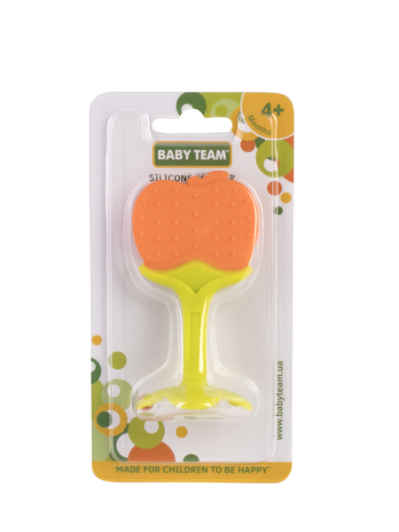 Прорізувач силіконовий Baby Team Яблуко (4016_Яблоко) - Pampik - 2