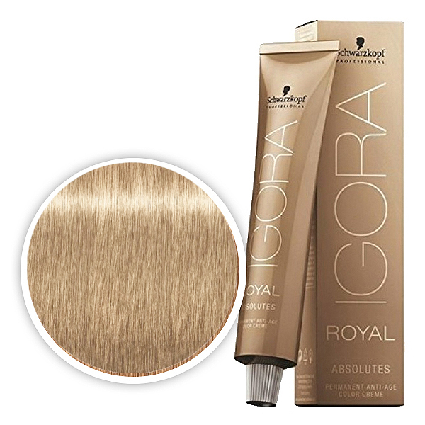 Перманентная краска для седых волос Schwarzkopf Igora Royal Absolutes, тон 9-40 (экстра светлый блондин бежевый натуральный), 60 мл (2679999) - Pampik - 2