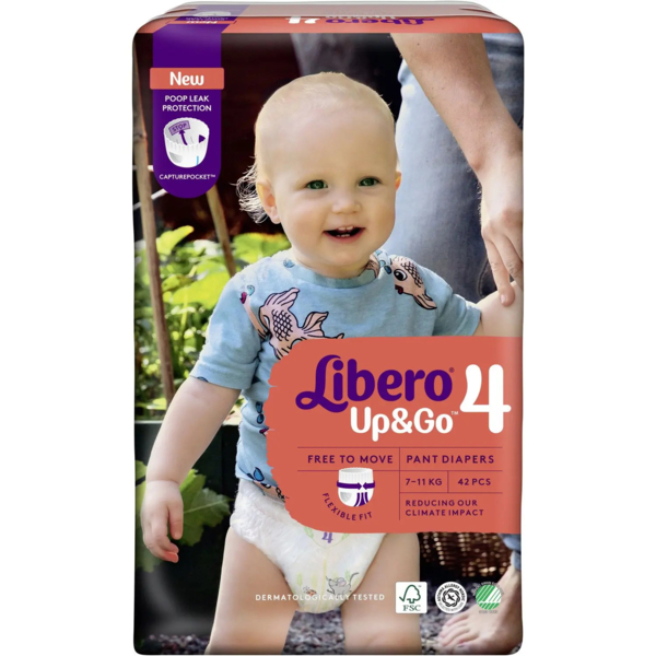 Подгузники-трусики Libero Up&Go 4 (7-11 кг), 42 шт. - Pampik - 2