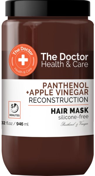 Маска для волосся The Doctor Health&Care Panthenol + Apple Vinegar Reconstruction Hair Mask, 946 мл - Pampik