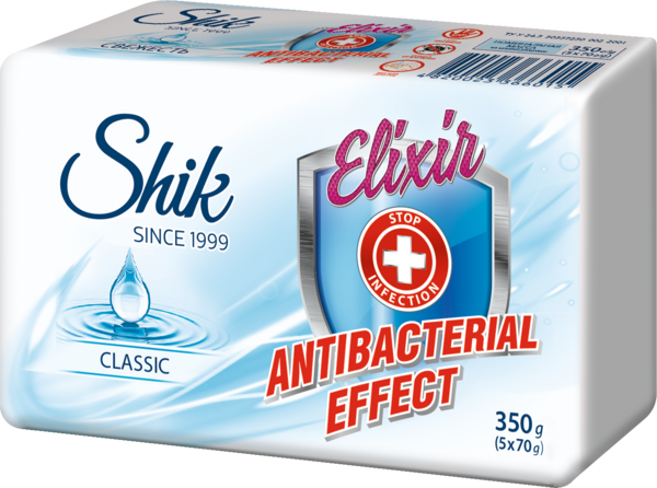 Мило туалетне тверде Shik Elixir Antibacterial Effect Classik, 350 г (5 шт. по 70 г) - Pampik
