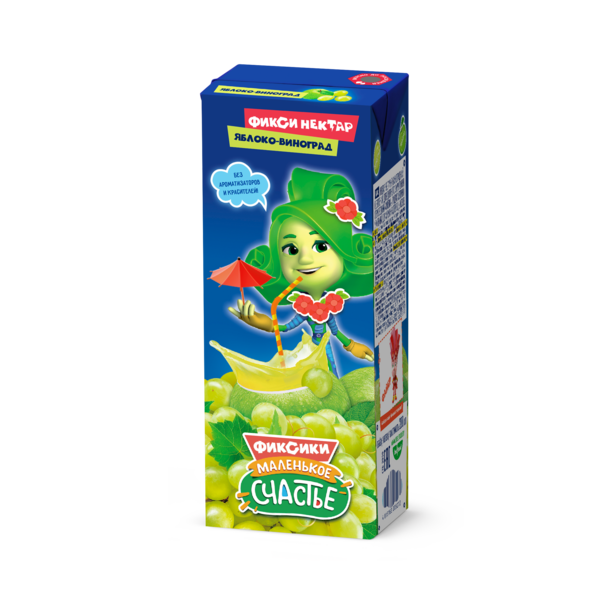 Сік Маленькое счастье Фіксики Яблуко-виноград, 200 мл - Pampik