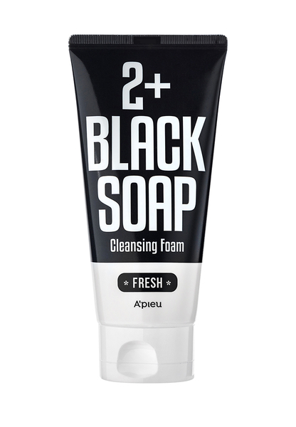 Освіжаюча піна для вмивання Apieu 2+ Black Soap Fresh Cleansing Foam, 130 мл - Pampik