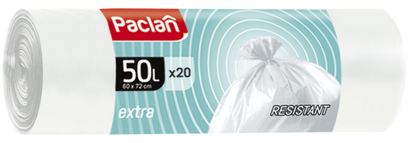 Пакети для сміття Paclan Extra, 50 л, 20 шт. - Pampik