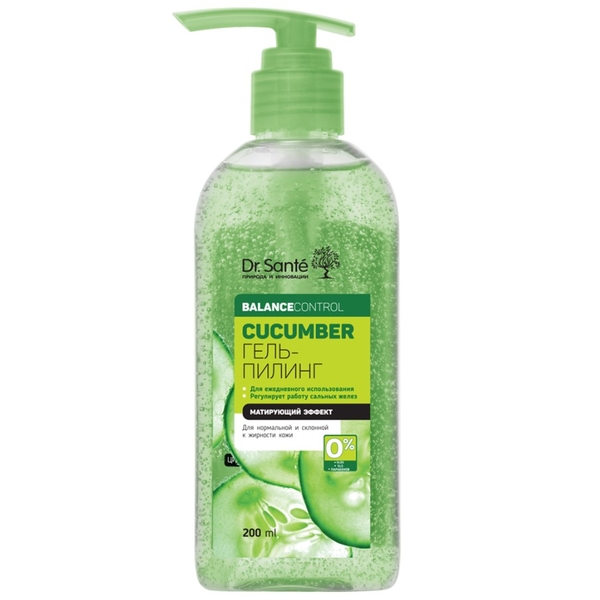 Гель-пилинг Dr. Sante Cucumber Balance Control, 200 мл - Pampik