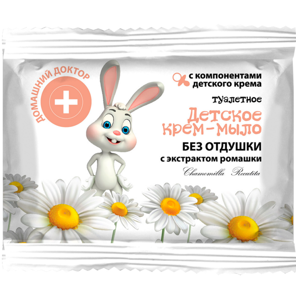 Детское туалетное крем-мыло Домашний Доктор без отдушки, 70 г - Pampik