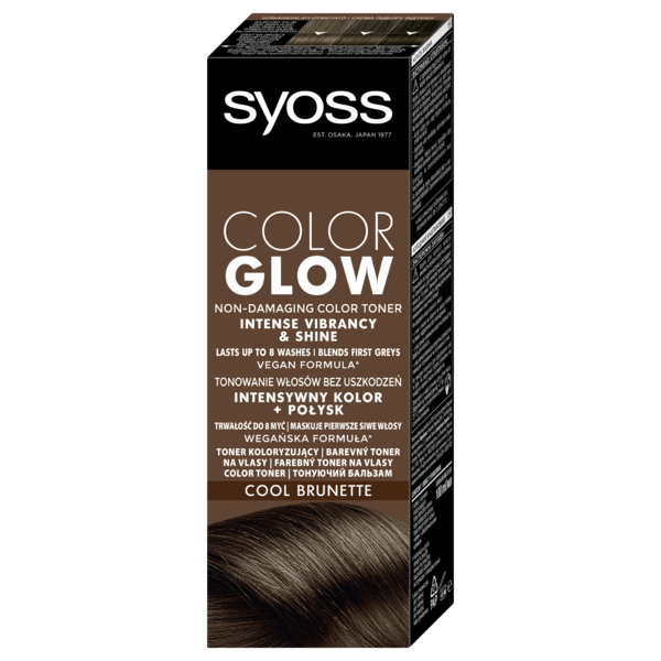 Тонирующий бальзам для волос Syoss Color Glow, Холодный каштановый, 100 мл (2806387) - Pampik