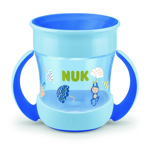 Поїльник Nuk Evolution Mini Magic, 160мл, синій з блакитним (3952385) - Pampik