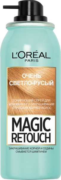 Тонуючий спрей для волосся L'Oreal Paris Magic Retouch, відтінок 09 (дуже світло-русявий), 75 мл - Pampik - 3