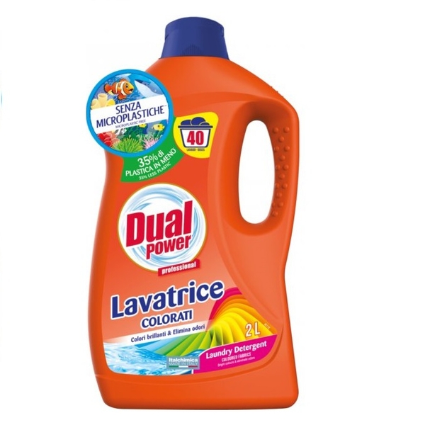 Рідкий засіб для прання Dual Power для кольорових речей, 2 л - Pampik