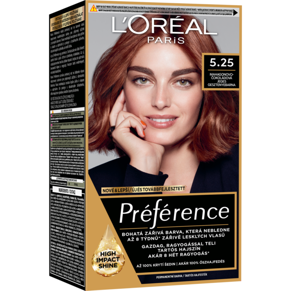Фарба для волосся L'Oréal Paris Preference, відтінок 5,25 (Антигуа. Каштановий перламутровий), 174 мл (A6213327) - Pampik