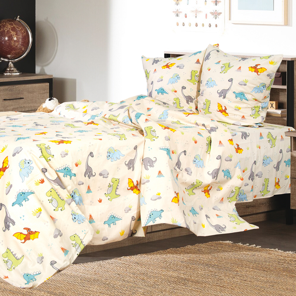 Комплект постільної білизни Ярослав, бязь набивна, дитячий, пісочний, 3 одиниці (519_t292) - Pampik