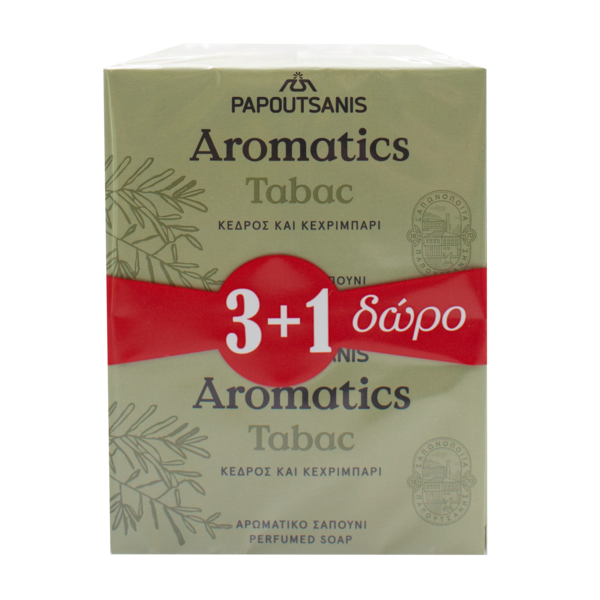 Тверде мило Aromatics Табак, 400 г (4 шт. по 100 г) (ABSMT400) - Pampik