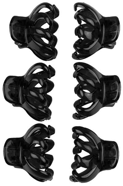 Набор заколок для волос Titania Осьминог, 3 см, черный, 6 шт. (7946 B) - Pampik