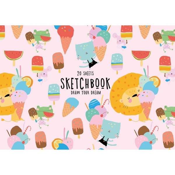 Альбом для малювання Star Морозиво рожевий 20 аркушів (PB-GB-020-446) - Pampik