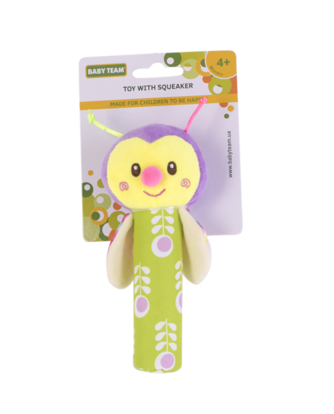 Игрушка-пищалка Baby Team Пчелка, зеленая (8500_Пчелка_зеленая) - Pampik - 2