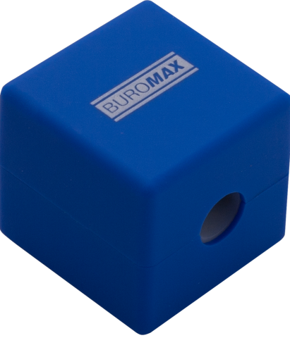 Точилка Buromax Rubber Touch, синій (BM.4757-1) - Pampik