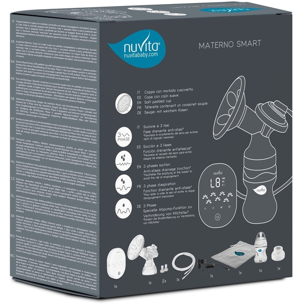 Молоковідсмоктувач Nuvita Materno Smart електричний один потік (NV1287M) - Pampik - 11
