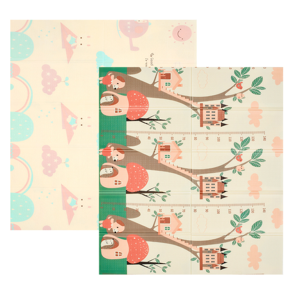 Дитячий двосторонній складний килимок Poppet Дивовижні будинки та Пригоди в небі, 200х180х1 см (PP014-200) - Pampik