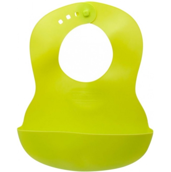 Слюнявчик-нагрудник резиновый Baby Team, салатовый (6500_салатовый) - Pampik